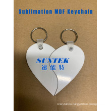 Sublimation MDF Lover Heart Keychains
